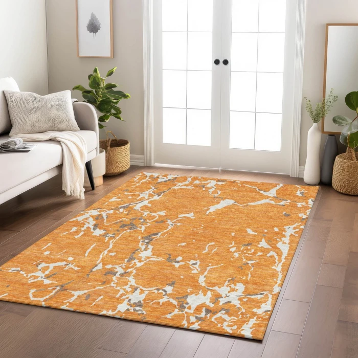 Addison Rugs Chantille Orange ACN1046 9ft. x 12ft. Rect. Rug