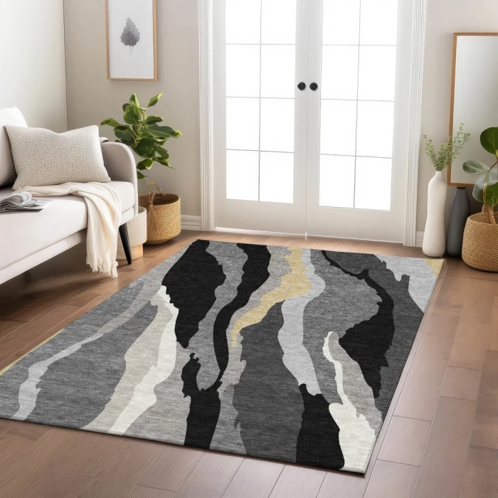 Addison Rugs Chantille Black ACN1047 5ft. x 7ft.6in. Rect. Rug