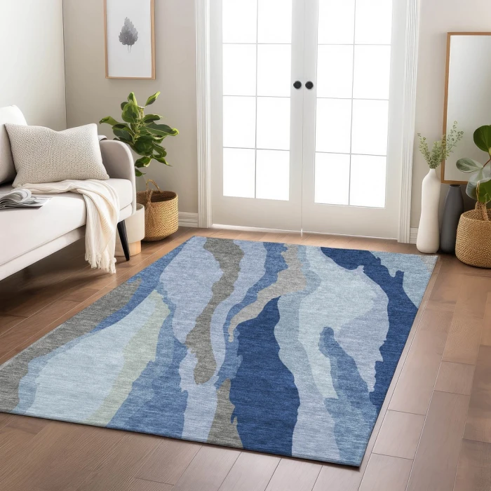Addison Rugs Chantille Blue ACN1047 8ft. x 10ft. Rect. Rug