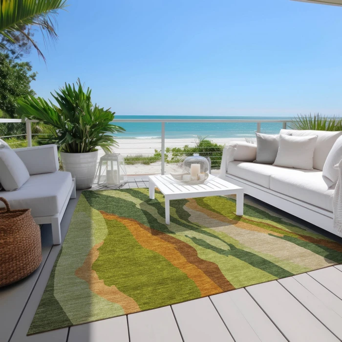 Addison Rugs Chantille Green ACN1047 5ft. x 7ft.6in. Rect. Rug
