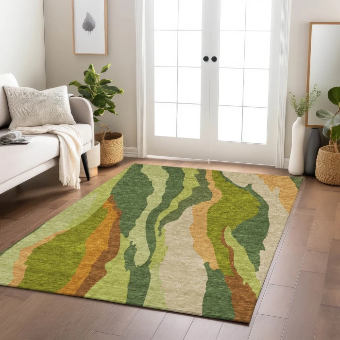 Addison Rugs Chantille Green ACN1047 5ft. x 7ft.6in. Rect. Rug