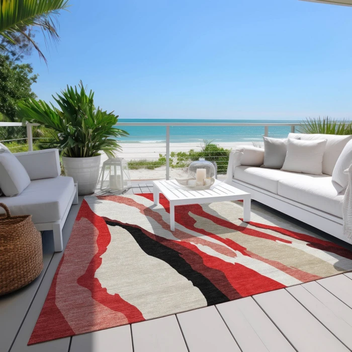 Addison Rugs Chantille Red ACN1047 5ft. x 7ft.6in. Rect. Rug