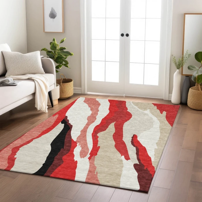 Addison Rugs Chantille Red ACN1047 5ft. x 7ft.6in. Rect. Rug