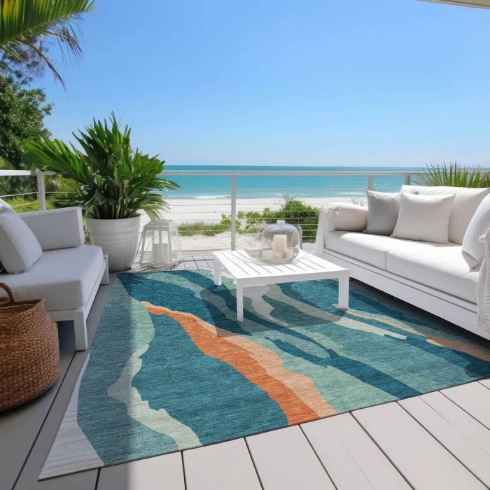 Addison Rugs Chantille Teal ACN1047 8ft. x 10ft. Rect. Rug