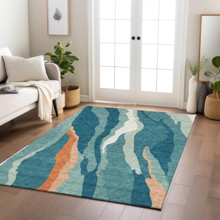 Addison Rugs Chantille Teal ACN1047 8ft. x 10ft. Rect. Rug