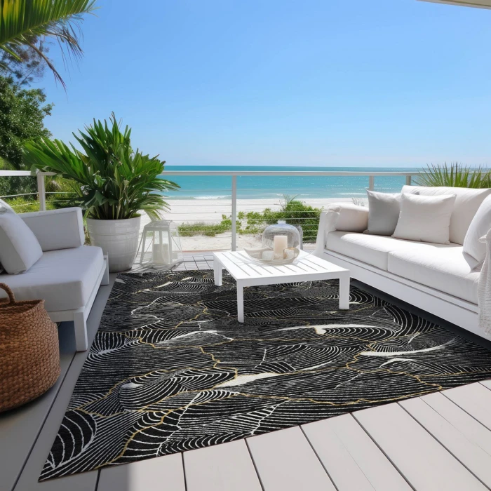 Addison Rugs Chantille Black ACN1048 8ft. x 10ft. Rect. Rug