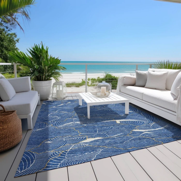 Addison Rugs Chantille Blue ACN1048 9ft. x 12ft. Rect. Rug