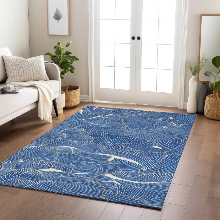 Addison Rugs Chantille Blue ACN1048 9ft. x 12ft. Rect. Rug