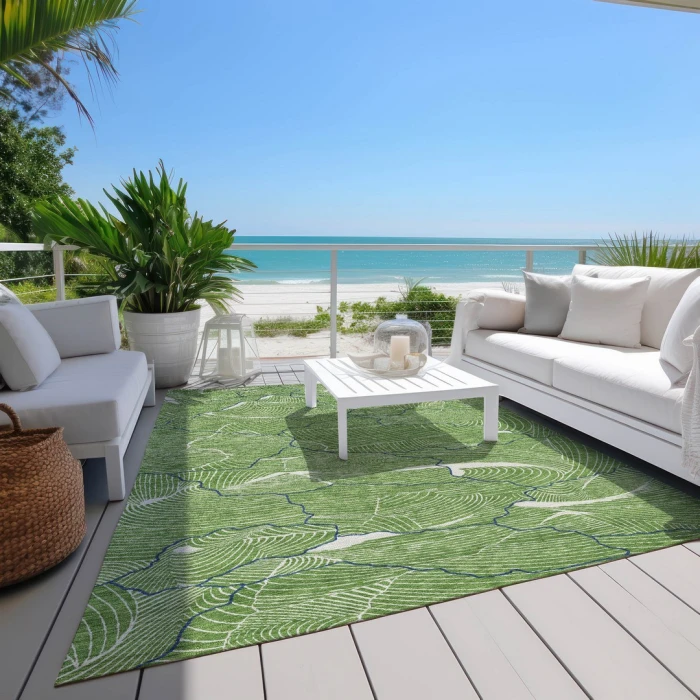 Addison Rugs Chantille Green ACN1048 5ft. x 7ft.6in. Rect. Rug