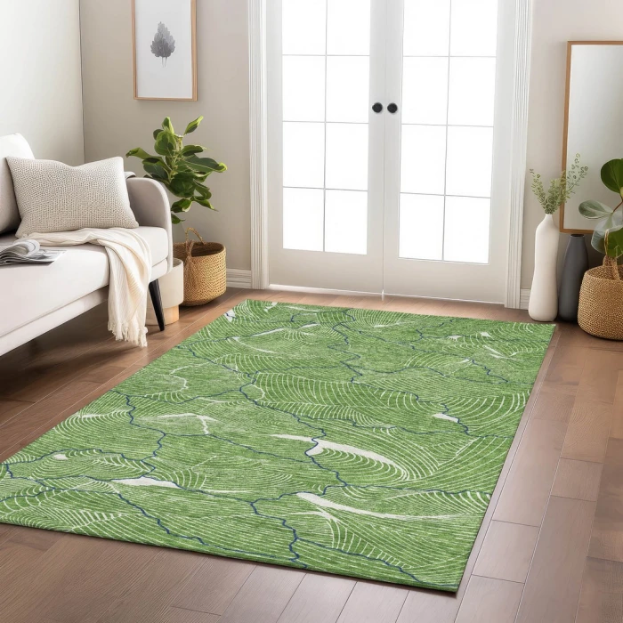Addison Rugs Chantille Green ACN1048 5ft. x 7ft.6in. Rect. Rug