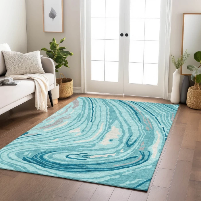 Addison Rugs Chantille Teal ACN1051 8ft. x 10ft. Rect. Rug