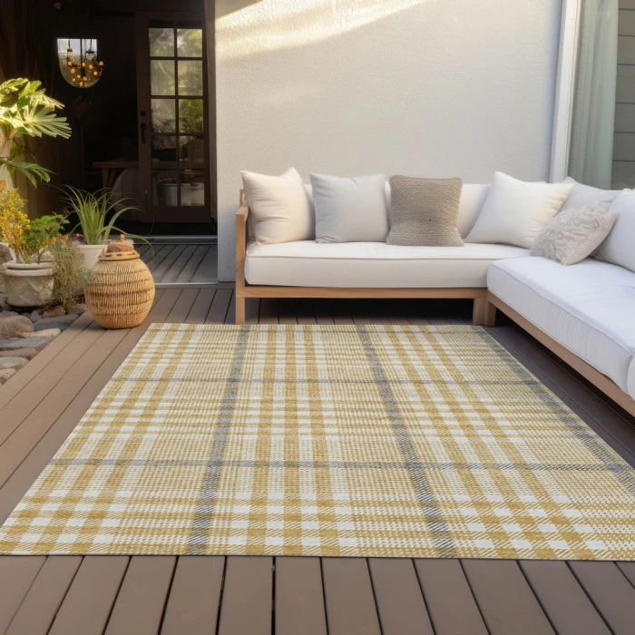 Addison Rugs Chantille Gold ACN1054 9ft. x 12ft. Rect. Rug