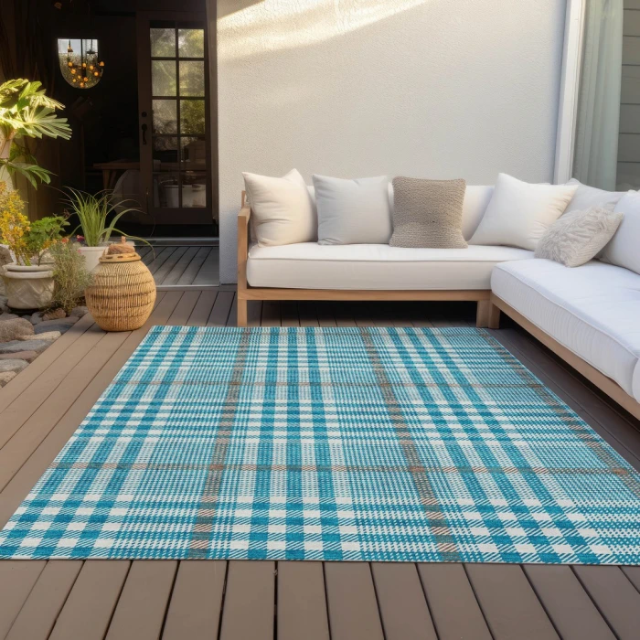 Addison Rugs Chantille Teal ACN1054 9ft. x 12ft. Rect. Rug