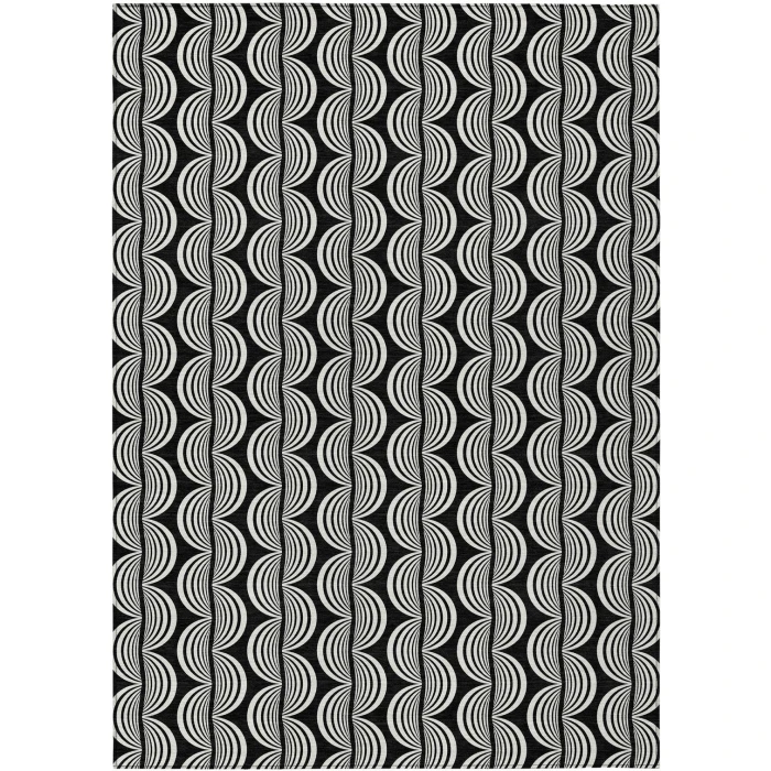 Addison Rugs Chantille Black ACN1055 8ft. x 10ft. Rect. Rug