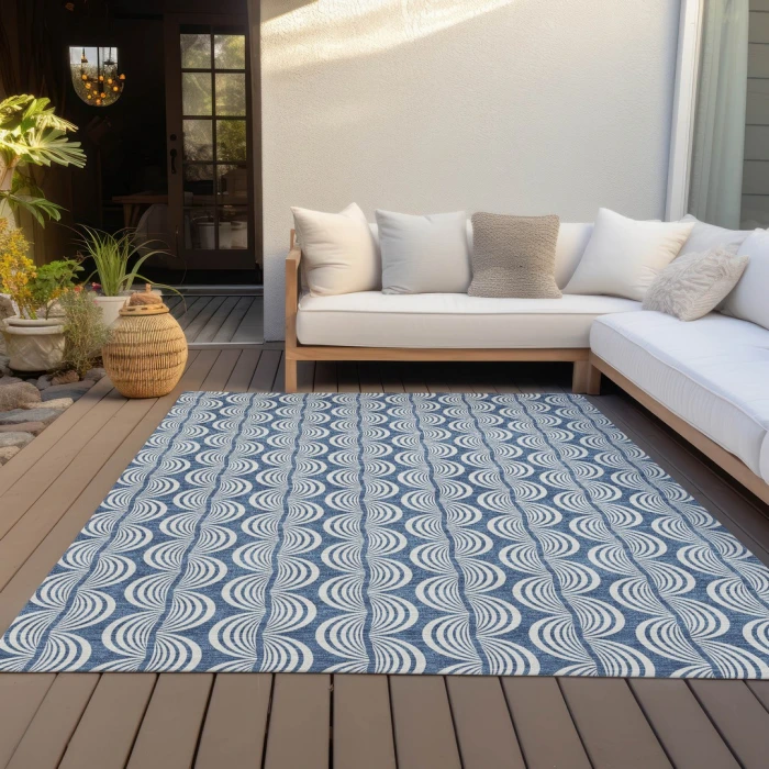 Addison Rugs Chantille Blue ACN1055 5ft. x 7ft.6in. Rect. Rug