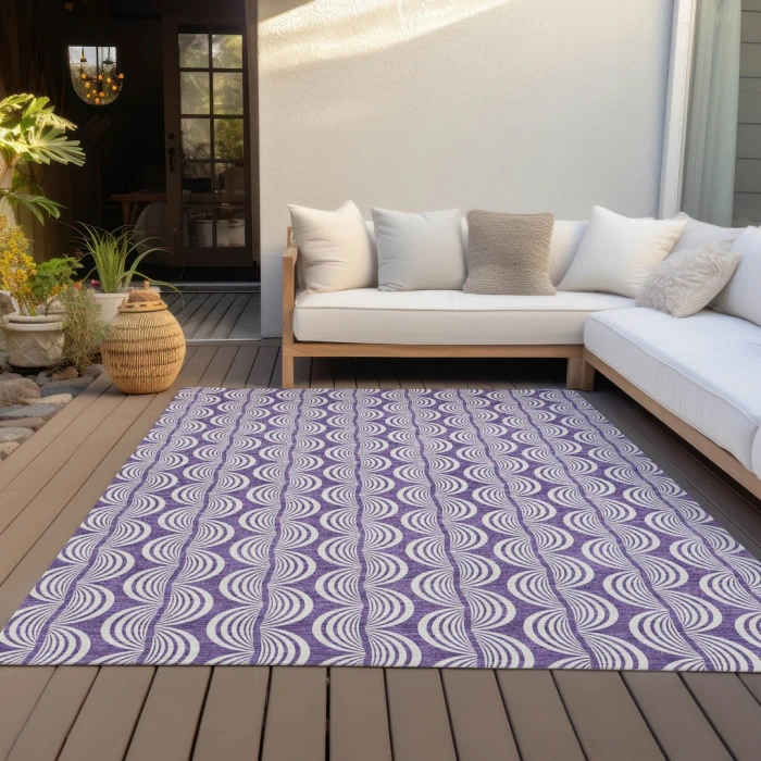 Addison Rugs Chantille Purple ACN1055 5ft. x 7ft.6in. Rect. Rug