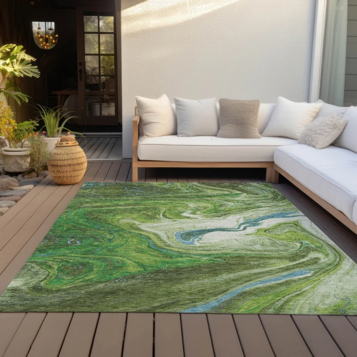 Addison Rugs Chantille Green ACN1061 9ft. x 12ft. Rect. Rug