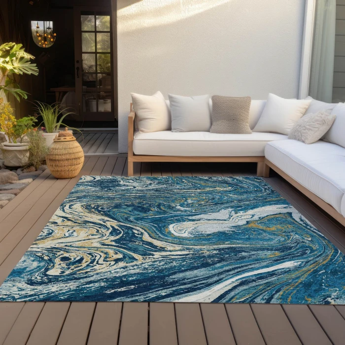 Addison Rugs Chantille Blue ACN1061 5ft. x 7ft.6in. Rect. Rug