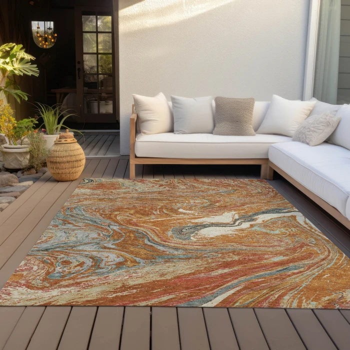 Addison Rugs Chantille Orange ACN1061 8ft. x 10ft. Rect. Rug