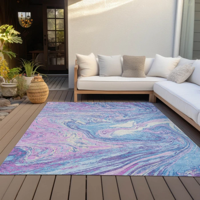 Addison Rugs Chantille Blue ACN1061 8ft. x 10ft. Rect. Rug