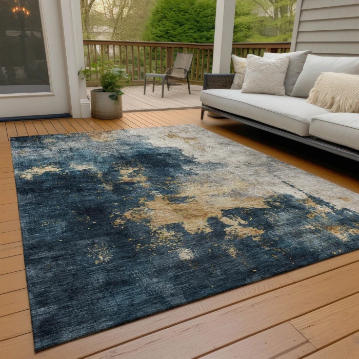 Addison Rugs Chantille Blue ACN1072 9ft. x 12ft. Rect. Rug