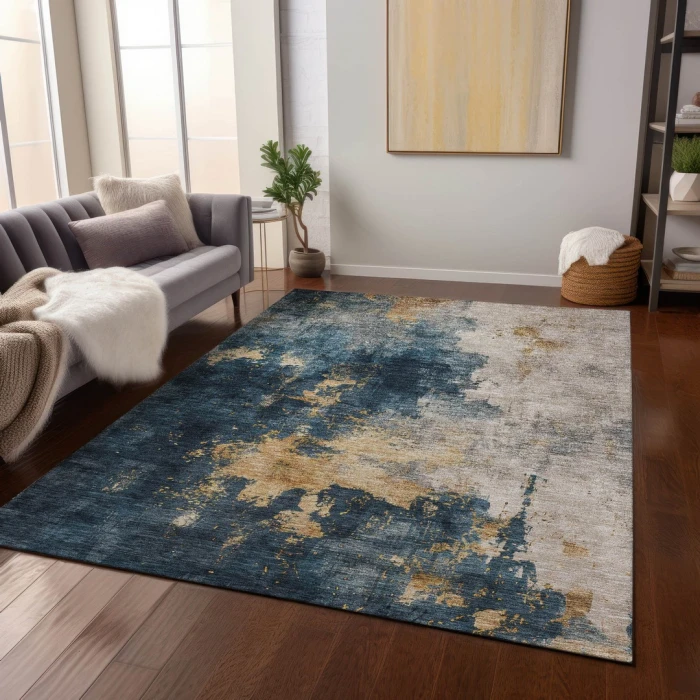 Addison Rugs Chantille Blue ACN1072 9ft. x 12ft. Rect. Rug