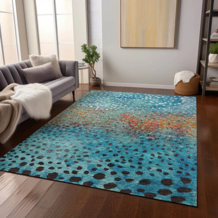 Addison Rugs Chantille Blue ACN1074 5ft. x 7ft.6in. Rect. Rug