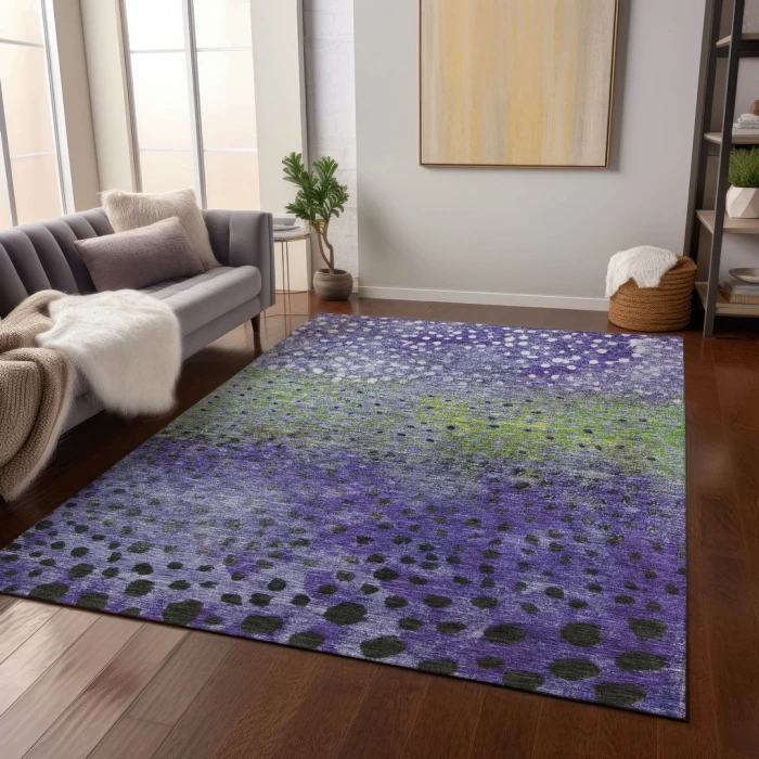Addison Rugs Chantille Purple ACN1074 5ft. x 7ft.6in. Rect. Rug