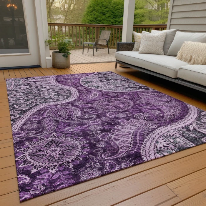 Addison Rugs Chantille Purple ACN1078 5ft. x 7ft.6in. Rect. Rug