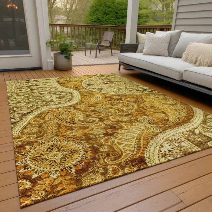 Addison Rugs Chantille Orange ACN1078 9ft. x 12ft. Rect. Rug