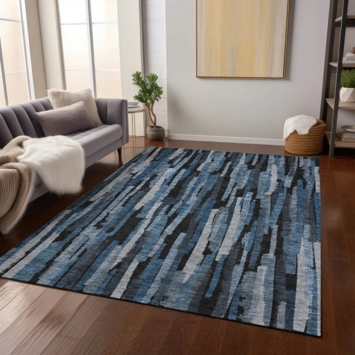 Addison Rugs Chantille Blue ACN1079 9ft. x 12ft. Rect. Rug