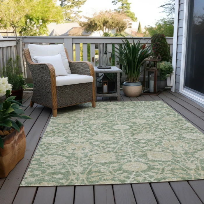 Addison Rugs Chantille Green ACN1086 9ft. x 12ft. Rect. Rug