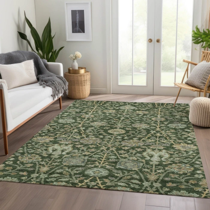 Addison Rugs Chantille Green ACN1087 5ft. x 7ft.6in. Rect. Rug