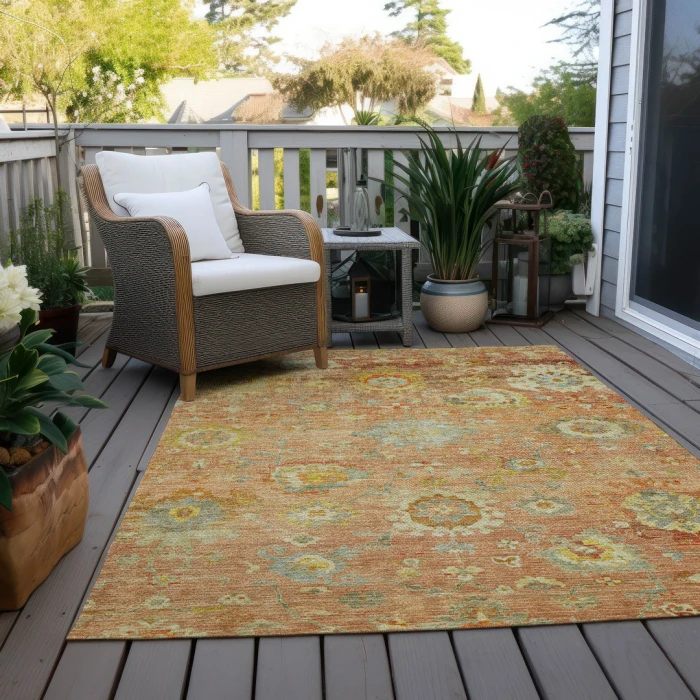 Addison Rugs Chantille Orange ACN1107 9ft. x 12ft. Rect. Rug