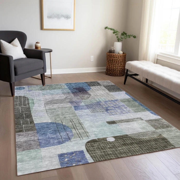 Addison Rugs Chantille Blue ACN1116 9ft. x 12ft. Rect. Rug
