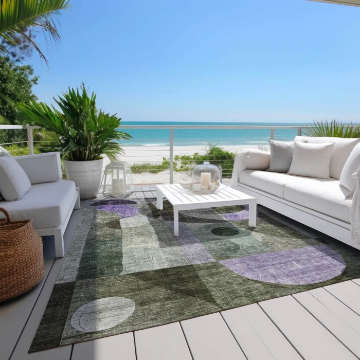 Addison Rugs Chantille Green ACN1117 8ft. x 10ft. Rect. Rug