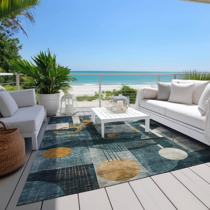 Addison Rugs Chantille Teal ACN1126 8ft. x 10ft. Rect. Rug