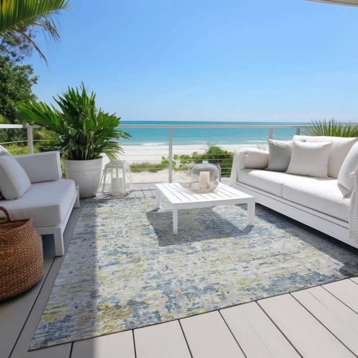 Addison Rugs Chantille Blue ACN1128 9ft. x 12ft. Rect. Rug