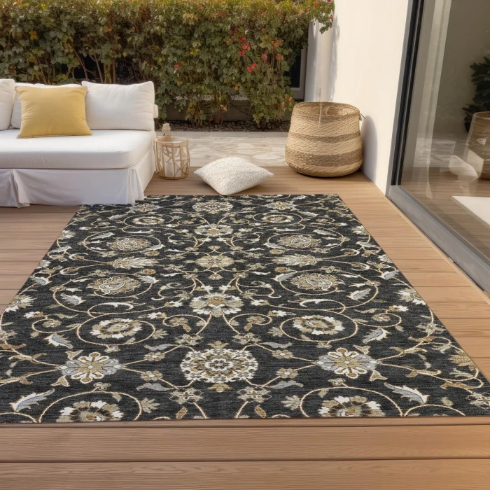 Addison Rugs Chantille Black ACN1149 5ft. x 7ft.6in. Rect. Rug