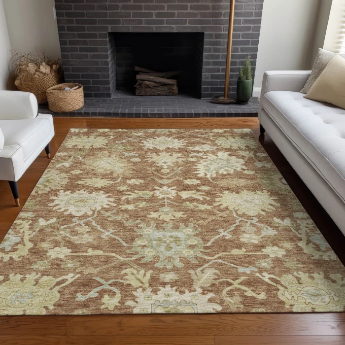 Addison Rugs Chantille Orange ACN1150 9ft. x 12ft. Rect. Rug