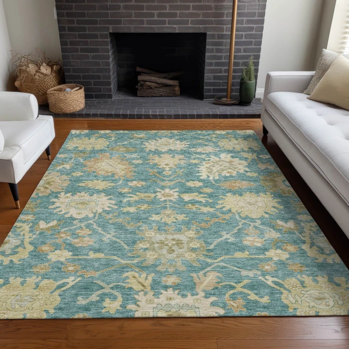 Addison Rugs Chantille Teal ACN1150 5ft. x 7ft.6in. Rect. Rug
