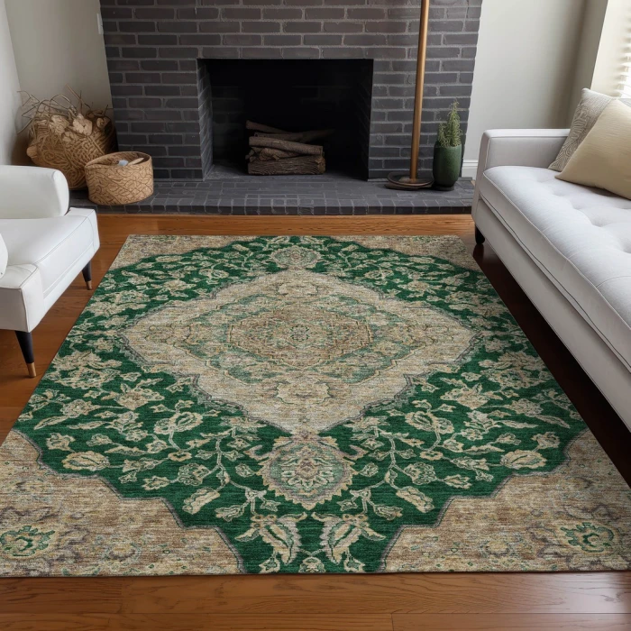 Addison Rugs Chantille Green ACN1151 5ft. x 7ft.6in. Rect. Rug