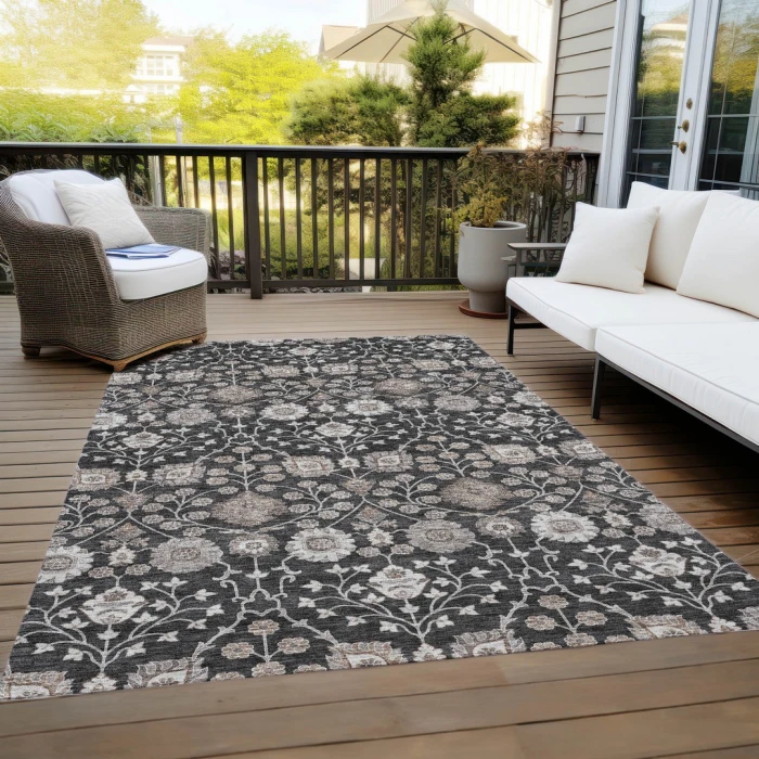 Addison Rugs Chantille Black ACN1155 8ft. x 10ft. Rect. Rug