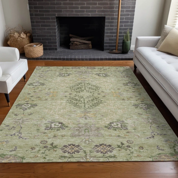 Addison Rugs Chantille Green ACN1156 5ft. x 7ft.6in. Rect. Rug