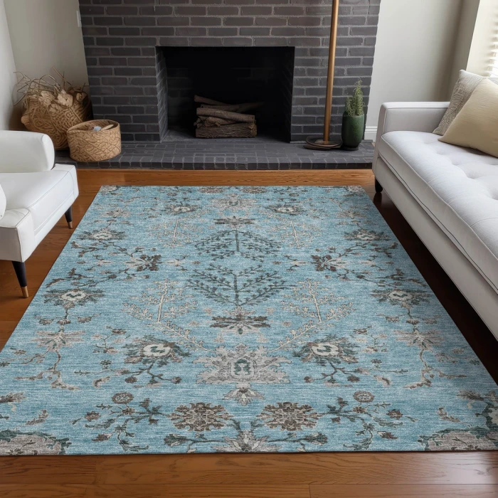 Addison Rugs Chantille Blue ACN1156 5ft. x 7ft.6in. Rect. Rug
