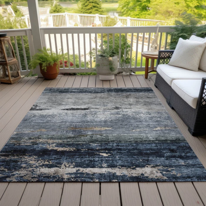 Addison Rugs Chantille Blue ACN1195 9ft. x 12ft. Rect. Rug
