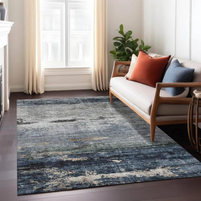Addison Rugs Chantille Blue ACN1195 9ft. x 12ft. Rect. Rug
