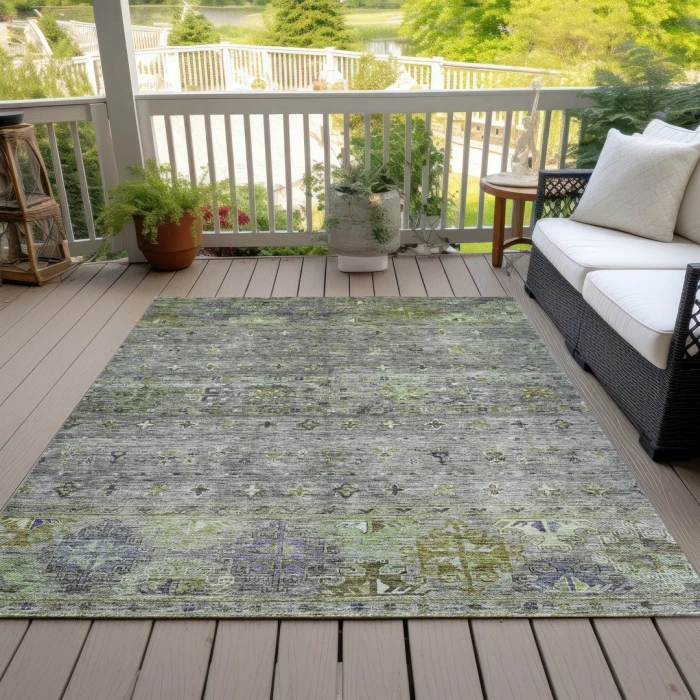 Addison Rugs Chantille Green ACN1220 8ft. x 10ft. Rect. Rug