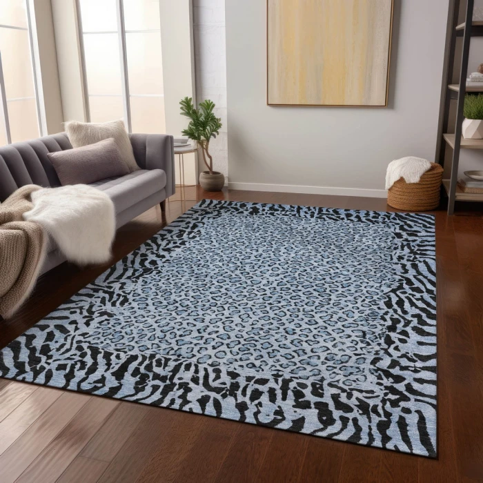 Addison Rugs Chantille Blue ACN1230 9ft. x 12ft. Rect. Rug