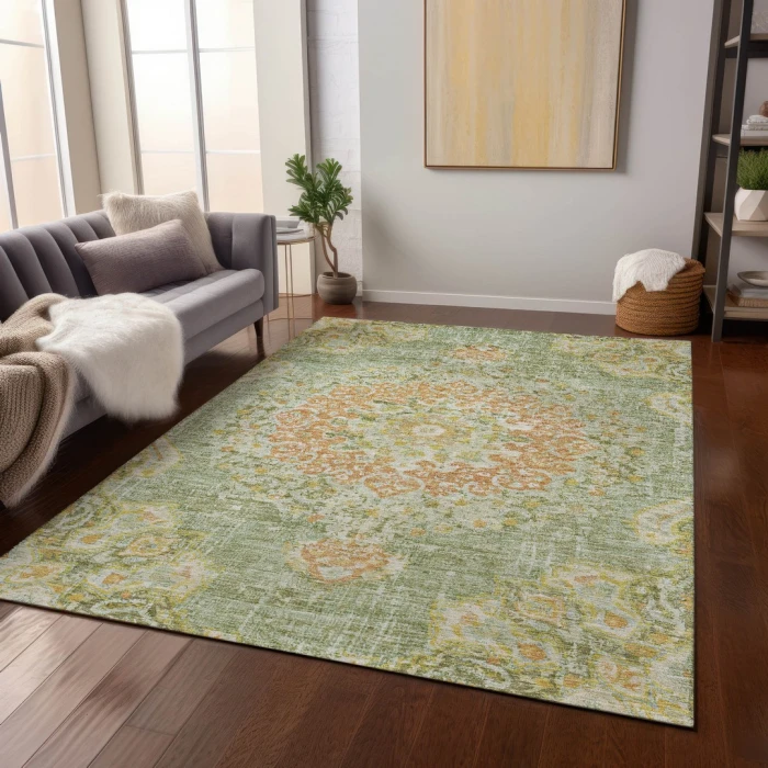 Addison Rugs Chantille Green ACN1236 9ft. x 12ft. Rect. Rug